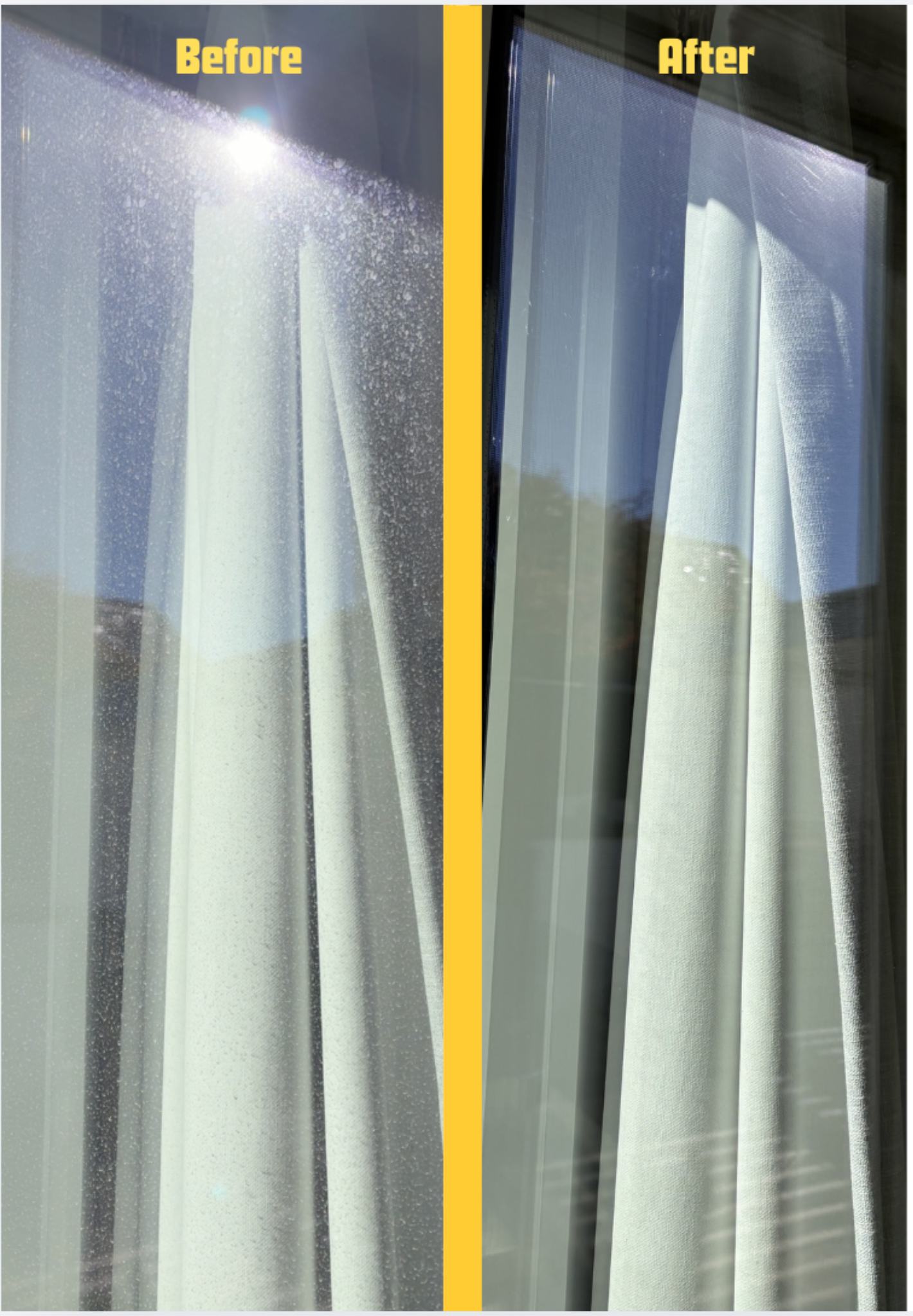 ClearView Bayside before and after window cleaning result